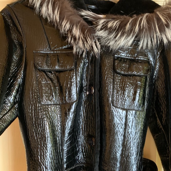 Brand New Real Black Silver Winter Fur Coat With Hood - Picture 2 of 7